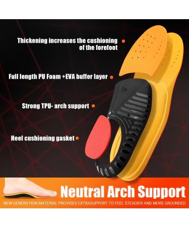 TOPSOLE Orthotic Insoles | Plantar Fasciitis Arch Support Inserts | Orthopedic Insoles for Flat Feet, High Arch, Metatarsalgia | Shock Absorption Comfort | Men Women UK-8-27cm(10.6in) - Red - Buy Online on GoSupps.com