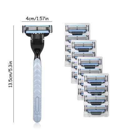 CTDMJ Men's Wet Razor - 16 Replacement Blades 3-Blade Disposable Shaving Razor for Smooth Shaves - Buy Online on GoSupps.com