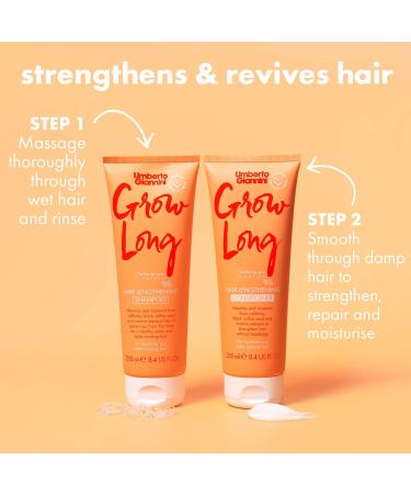 Umberto Giannini Grow Long Lengthening Conditioner - Vegan Cruelty-Free 250ml for Hydration & Strengthening - International Shipping Available - Buy Online on GoSupps.com