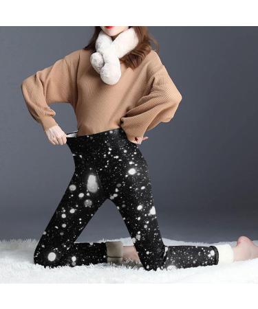 Jiqing Women's Warm High Waist Thermo Leggings - Fleece Lined Plush & Fluffy for Outdoor & Home - Black - Buy Online on GoSupps.com