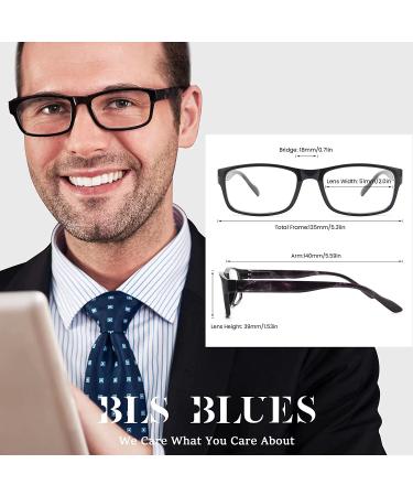 BLS BLUES Blue Light Blocking Reading Glasses for Women/Men - 6 Packs/Case, Anti Eye Strain/Migraine, Fashion Readers - Mix2 2.0x - Buy Online on GoSupps.com