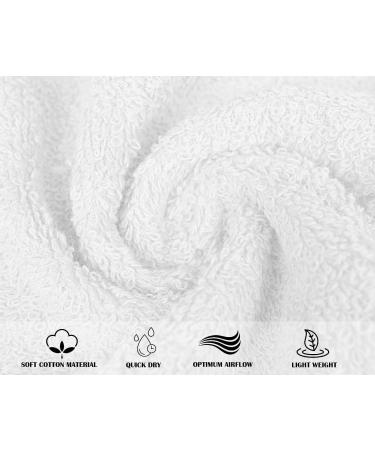 Textila Terry Washcloth Pack of 8 - White 13x13 Inches - Soft & Luxurious - Absorbent Cloths for Bath, Face, Hand, Kitchen, Spa - Hotel & Home Use - Buy Online on GoSupps.com