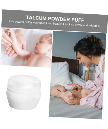 TOYANDONA Baby Powder Toddler Puffs Bath Set - Plush Body Powder Sponge Kit for Newborns - White 9x9cm - Buy Online on GoSupps.com