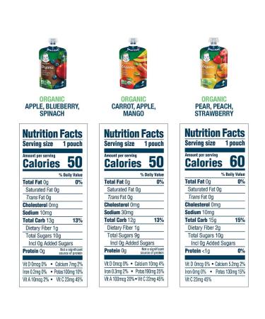 Gerber Organic 2nd Foods Pureed Baby Food Variety Pack - 18 Pouches, 3.5 oz Each - Buy Online on GoSupps.com