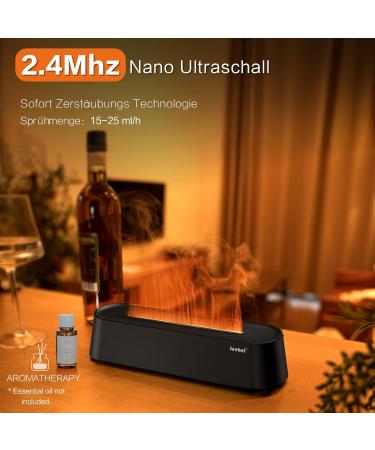 JEEBEL Aroma Diffuser with Remote Control - 7 Flame Effect 3 Fog Modes 4 Timer Settings - 200ml Essential Oil Humidifier for Bedroom & Office - 7 Colors Aromatherapy - Buy Online on GoSupps.com
