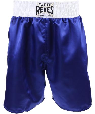 Cleto Reyes Satin Boxing Trunks in Blue/White - X-Large - Buy Online on GoSupps.com
