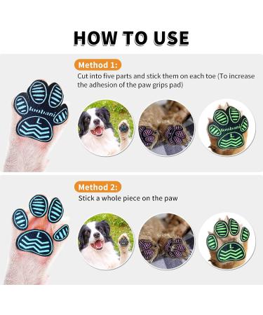 LOOBANI Dog Toe Grips Anti-Slip (12 Sets - 48 Pads) | Paw Grips for Senior Dogs - Traction and Brace | Prevent Sliding on Smooth Floors | Multicolor S (1-5/8 x1-3/8 4-10 lbs) - Buy Online on GoSupps.com