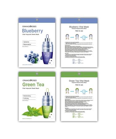 Orangeroses 13 Pcs Combo Vital Ampoule Sheet Mask - Korean Facial Skincare for Moisturization, Wrinkle Care, and Brightening - Buy Online on GoSupps.com