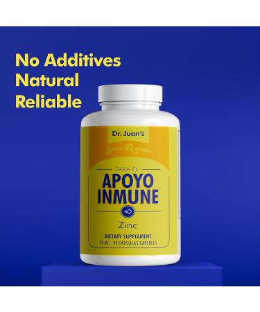 Santo Remedio Zinc 30mg 90 Capsules - Immune Support Dietary Supplement - Buy Online on GoSupps.com