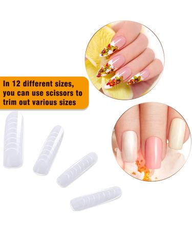 131 Piece Nail Tips Clip and Dual Nail Forms Set with Quick Building Nail Clip Extension Clamp - UV Acrylic Clear Nail Molds and Clipper Trimmer Included - Buy Online on GoSupps.com