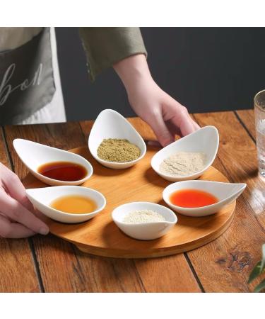 Fruit Bowl Snack Containers Serving Plate Divide Bowl Removable Serving Plate Dip Fruit Vegetable Candy Snack White Ceramic Seasoning Plate Breakfast Bowls - Buy Online on GoSupps.com