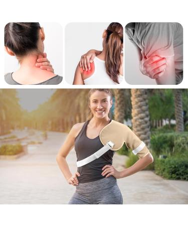 Peutier Castor Oil Packs for Shoulder | Velcro Fastener | Castor Oil Compress Wrap (Khaki) - International Shipping - Buy Online on GoSupps.com