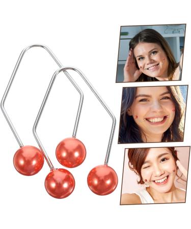 BELLIFFY 1 Pair Dimple Trainer Face Dimples Trainer Dimples Maker Facial Exerciser Face Dimples Shaper Trainer for Dimples Facial Tools Cheeks Clip Face Exerciser Tool Dimples Exerciser 4.30X2.50X0.80CM Red - Buy Online on GoSupps.com