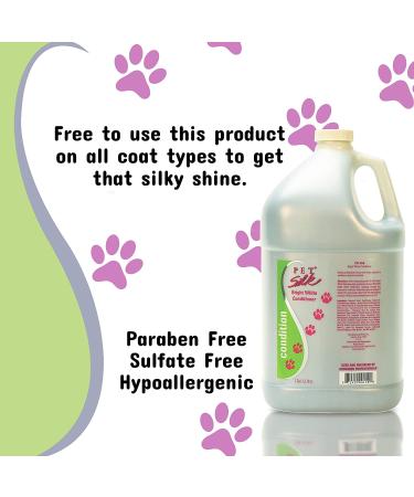PET SILK Bright White Conditioner 128 Oz - Professional Pet Grooming Supplies - Buy Online on GoSupps.com