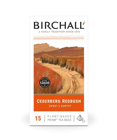 Birchall Tea Bags Cederberg Redbush Tea Fruit and Herbal Tea Gift Set Caffeine Free Tea Bursting with Full Flavour Perfect Vegan Gifts 15 Plant Based Prism Tea Bags