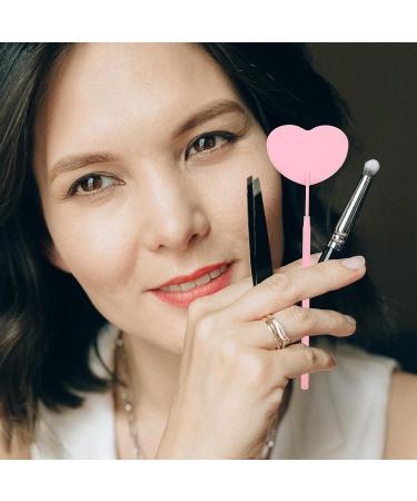 Minkissy Love Heart Lash Mirror for Eyelash Extensions | Stainless Steel Handheld Mirror for Women | Pink Lash Technician Supplies - Buy Online on GoSupps.com