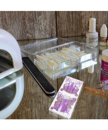 Kaluroil 200 PCs Nail Stencils - Self-Adhesive Violet Butterfly Designs for Gel & Artificial Nails | Nail Extension Accessories - Buy Online on GoSupps.com