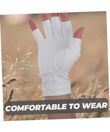 Beaupretty 3 Pairs Uv Gloves Nail Art Fingerless Gloves Cooling Gloves Girls Womens Gloves Summer Beach Gloves Outdoor Gloves Nail Gloves Nail Gel Women's Point Fingers Dryer Fabric White - Buy Online on GoSupps.com