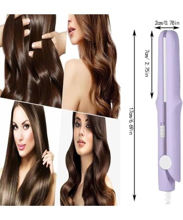 Mini Dual Purpose Curling Iron - Portable 2-in-1 Ceramic Curler & Flat Iron | Cordless Travel Hair Wand for All Hair Types - Buy Online on GoSupps.com
