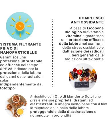  Licofarma Labbra Sun Protection Oil SPF 25 with Roll-on. UVA/UVB protection antioxidant action medium protection. Moisturizing and nourishing for the labbra. - Buy Online on GoSupps.com