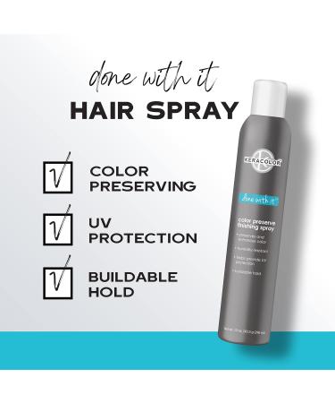 KERACOLOR Kit of 3-in-1 (Cleanse + Conditioner + Color) Espresso Semi-Permanent Hair Dye and Finishing Hair Spray 10oz - Buy Online on GoSupps.com