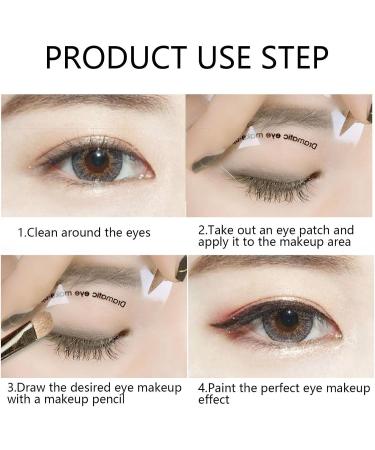 4 Eye Shadow Stencil Cat Eye Makeup Template Stickers | Eyeshadow Stamp Pads Stencils Stickers Kit for Eyes Multipurpose Eye Makeup 4 Pcs 01 - Buy Online on GoSupps.com