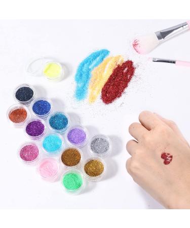 Glitter Tattoo Kit for Kids - 24 Colors, 187 Stencils, 5 Brushes - DIY Arts for Parties & Festivals - Buy Online on GoSupps.com