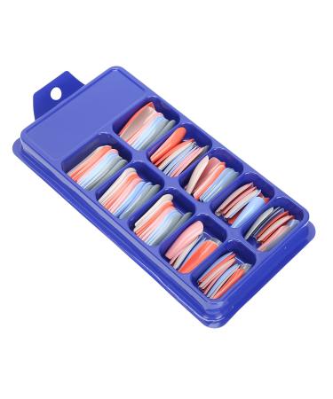 Colorful Nail Tip Pure Color Full Cover Nail Tip Home Salon Stylish Colorful False ABS Material Fake Nail Manicure Tool Easy to Cut(01)