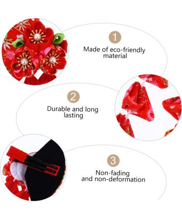 DOITOOL Tassel Bell Hair Accessory Style Hair Clips Black Hair Flower Hair Clip Hair Accessories Black Costumes Makeup Red Alloy Miss Fluffy - Buy Online on GoSupps.com