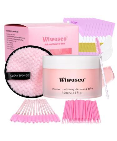 Makeup Remover Balm to Oil Lash Glue Remover Deeply Cleanses Soothes Calms Makeup Remover Cream for Makeup for Sensitive Skin Makeup Cleansing Balm(100ml)
