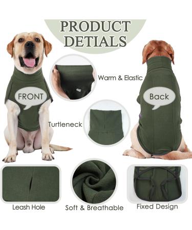 Hjyokuso Dog Sweater - Warm Fleece Coat for Small to Large Dogs | Outdoor Winter Jacket in Green - Buy Online on GoSupps.com