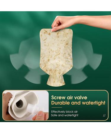 Hot Water Bottle with Lid | Musical Notes Rubber Bag for Pain Relief Cramps & Therapy | International Shipping Available - Buy Online on GoSupps.com