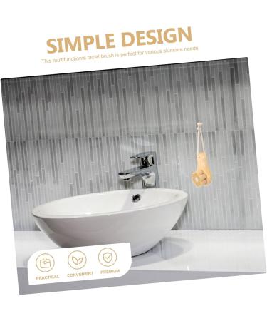 Gogogmee Facial Wash Brush with Wooden Handle Face Cleansing Brush Facial Exfoliator Exfoliating Face Scrubber Skin Care Tools Face Exfoliator Brush Face Brush Face Wash Brush - Buy Online on GoSupps.com