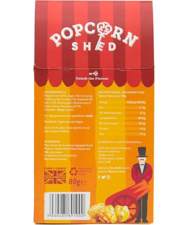 Popcorn Shed Butterscotch Gourmet Popcorn Gift Box - Gluten Free & Vegetarian Snack - 80g (Pack of 1) - Buy Online on GoSupps.com