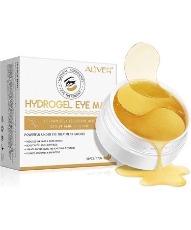 Eye mask 30 pairs pads 24k gold collagen eye mask anti -aging pads collagen mask moisture giving removing pockets dark circles & puffiness
