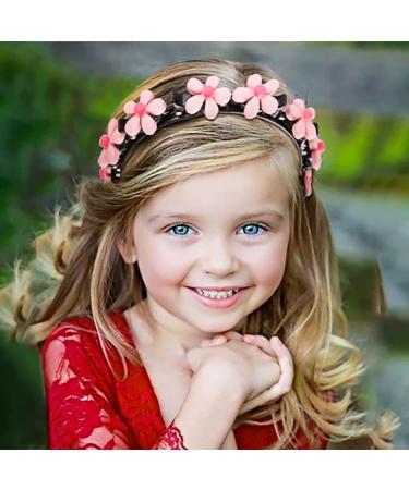 6Pcs Flower and Sunflower Smile Headbands for Girls and Women - Non Slip, Soft, Comfortable Hairbands in Light Blue, Black, Pink - Aesthetic Kids Accessories - Buy Online on GoSupps.com
