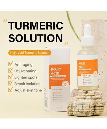 Turmeric Oil Kojic Acid Serum Dark Spot Remover for Face Turmeric Serum Dark Spot Removal Anti Aging Face Serum Reduces Hyperpigmentation Age Spots Melasma Sun Spot Improve Skin Tone - Buy Online on GoSupps.com