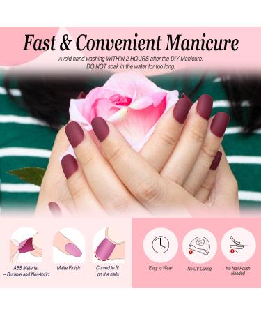288PCS Matte Short Square False Press On Nails Pack #1 - Solid Color Acrylic Squoval Nail Tip Kit with Stickers, Tabs, Prep Pads, Nail File, Cuticle Stick | 01-12SJZJP Pack 1 - Buy Online on GoSupps.com