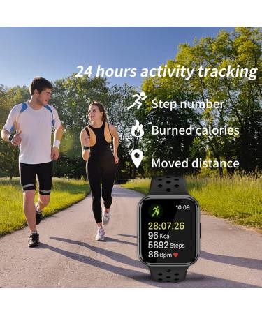 Wafa Fitness Tracker: Heart Rate & Blood Pressure Monitor, Waterproof Sports Smart Watch - Bluetooth Bracelet for Kids, Women, and Men in Black - Buy Online on GoSupps.com