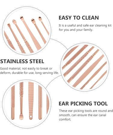 HAKIDZEL 1Set Ear Wax Removal Tools Cleaners with Spiral Design for Daily Use Portable Kit Pink for Family and Travel - Buy Online on GoSupps.com