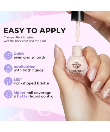 Modelones Nail Polish 6 Colors Shimmer Pearl White Pink Mermaid Purple Nail Polish Set Summer Quick Dry Nail Polish Finger Nail Polish Manicure Diy Nail Art Salon Home For Women - Buy Online on GoSupps.com