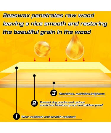 Beeswax Furniture Polish 2 Pack - Wood Seasoning & Waterproof, Food Safe & Repair - Includes Towel - Yellow - Buy Online on GoSupps.com