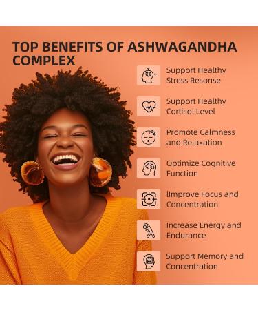 HappieVita Calm Ashwagandha Supplements Ashwagandha 4000mg with Rhodiola Rosea Reishi Ginseng Bacopa L Theanine Natural Adaptogens Nootropic Stress & Mood Support 60 Capsules - Buy Online on GoSupps.com