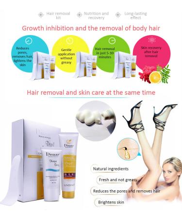 Depilatory Hair Removal Cream & Repairing Milk Essence Set - Moisturizing Skin | 100g + 50g | International Shipping - Buy Online on GoSupps.com