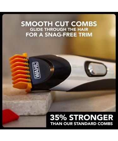 Wahl Colour Trim Stubble & Beard Trimmer - Rechargeable Men's Grooming Kit with Colour Coded Guide Combs - Buy Online on GoSupps.com
