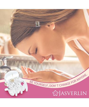 JASVERLIN Clear Small Hair Clips - 50pcs Mini Claw Clips for Fine Thin Hair - Non-Slip Strong Grip Hair Accessories for Women and Girls - Buy Online on GoSupps.com