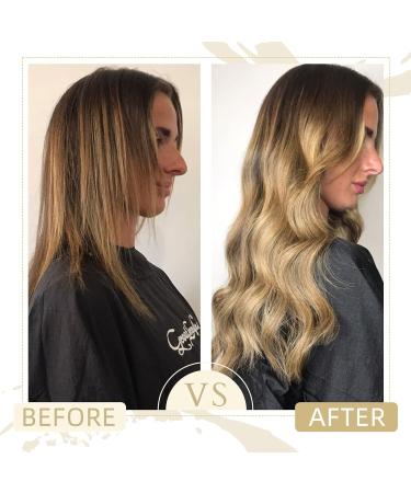 Fshine 30cm Clip-In Hair Extensions - Ombre Dark Brown to Light Brown Highlights - 50g Human Hair - 3pcs #3/8/2 & #3/8/22 - Buy Online on GoSupps.com