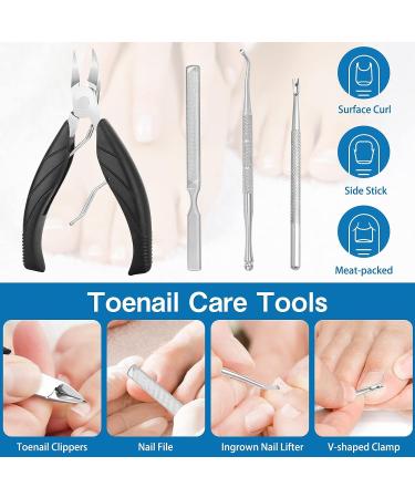 Ingrown Toenail Treatment Kit - 41 Pcs/Set with Professional Tools for Correcting Ingrown Toenails - Includes Corrector Patch, Strips, Podiatry Braces, and Nail Clipper - Buy Online on GoSupps.com