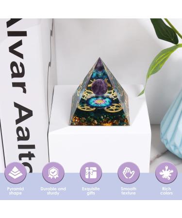 GLMFAN Healing Crystal and Stone 2.4" Orgone Pyramid for Positive Energy Amethyst Crystal Decors Gifts Protection Crystals Energy Generator Blance Chakras Meditation Aids Sleep Attract Wealth Lucky (Black Stone) - Buy Online on GoSupps.com