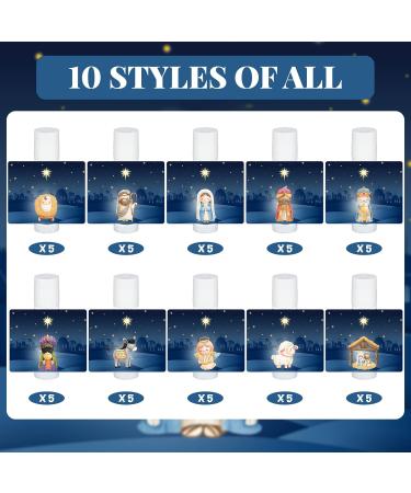 50 Pcs Christmas Nativity Lip Balm Gifts Bulk Christmas Beauty Stocking Stuffers Gift Basket Stuffers Christian Religious Holiday Party Mini Gifts for Clients Salon Xmas Treat Goodie for Women Men Jesus - Buy Online on GoSupps.com